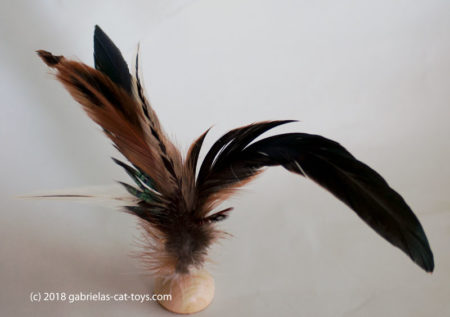 Wurf-Feder Holz-Disc Zierhahn Rooster Neck 4647 – Bild 5