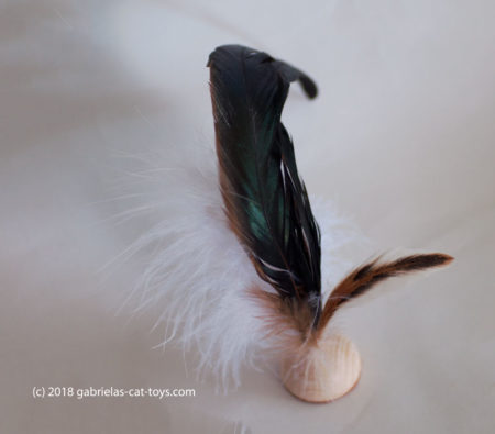 Wurf-Feder Holz-Disc Zierhahn Rooster Neck 4647 – Bild 3